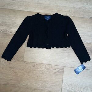 NWT POLO Ralph Lauren Black Cardigan Sweater